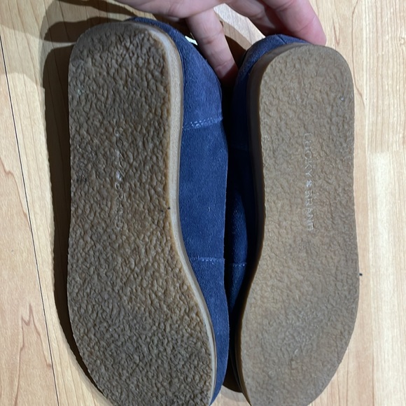 Lucky Brand Blue Suede Lace Up Chukka Loafers Boots EUC - Picture 4 of 5